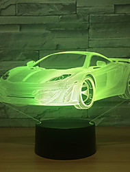 cheap -Racing Car 3D LED Illusion Lamp Night Light 7 Colors Dimmable USB Powered Touch Control for Kids Creative Car Gifts for Boys