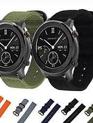 cheap -Nylon Canvas Watch Band Wrist Strap for Xiaomi Huami Amazfit GTR 42mm / Amazfit Bip Youth / Samsung Galaxy Watch 42mm Smart Watch Bracelet Wristband Replaceable Accessories