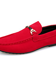 cheap -Men&#039;s Loafers &amp; Slip-Ons Suede Shoes Moccasin Driving Shoes Daily PU Black Red Fall Spring