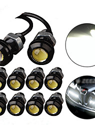 cheap -10pcs LED Eagle Eye Light DRL Daytime Running Strobe Fog Lights 9W 12V 18MM Reversing Parking Signal Lamp Waterproof