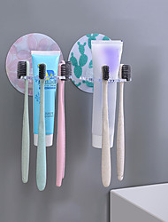 cheap -2pcs Disc Multicard Slot Toothbrush Holder Rack Hanging Storage Toothbrush Shelf Wall-mounted Color Random