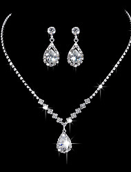 cheap -1 set Necklace Earrings For Women&#039;s Party Gift Daily Imitation Diamond Alloy Tennis Chain Drop / Engagement