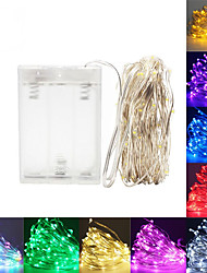 cheap -LED String Lights 5m 50 Leds Silver Wire Garland Home Christmas Wedding Party Decoration Powered By AA Battery Fairy Light