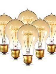 cheap -6pcs 40 W E26 / E27 A60(A19) Warm White 2300 k Incandescent Vintage Edison Light Bulb 220-240 V
