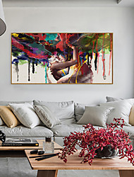 cheap -Wall Art Canvas Poster Painting Artwork Picture People Portrait Home Decoration Décor Stretched Frame Ready to Hang