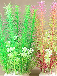 cheap -Fish Tank Aquarium Decoration Waterplant Artificial Plants Red Non-toxic &amp; Tasteless Plastic 1 pc 22*15 cm