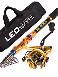 cheap -Telescopic Fishing Rod and Reel Combo Carbon Fiber Fishing Pole and Reel with Carrier Bag 1.8/2.1/2.4/2.7/3.0/3.6m for Sea Fishing Saltwater and Freshwater