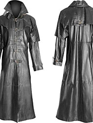 cheap -Plague Doctor Distinguished Antique Sporty Simple Classic Style Coat Masquerade Trench Coat Outerwear Men&#039;s Costume Black / Coffee / 2# / 3# Vintage Cosplay Party Halloween Long Sleeve / Steampunk
