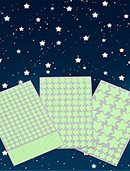 cheap -Glow in The Dark Stars Wall Stickers Glowing Stars for Ceiling and Wall Decals 3D Glowing Stars Excluding the Moon Perfect for Kids Bedding Room or Party Birthday Gift 452Pcs