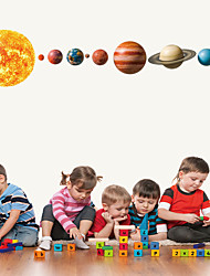 cheap -Planets in The Solar System Decorative Wall Stickers -Abstract / Landscape Nursery /Landscape Wall Stickers  Removable PVC DIY  Wall Decal Multicolour Wall Stickers for bedroom living room