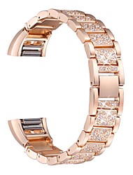 voordelige -1 pcs Slimme horlogeband voor Fitbit 2 . opladen Roestvrij staal Smartwatch Band Bling Diamant sieraden armband Vervanging Polsbandje