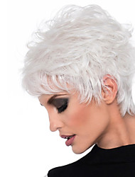 short white curly wig