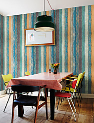 cheap -Vintage Wood Striations Self Adhesive Wallpaper Waterproof Home Decor Wallpapers for Living Room Decorative Wall Stickers 100*45cm Wall Stickers for bedroom living room