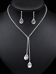 cheap -1 set Jewelry Set Bridal Jewelry Sets For Women&#039;s Anniversary Party Evening Gift Rhinestone Alloy Tennis Chain Drop