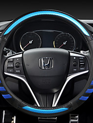 cheap -Honda fashion Car Steering Wheel Covers PU Leather 15inches Breathable Anti Slip For universal Four Seasons Auto Accessories