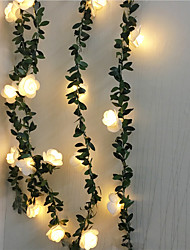 cheap -6M Artificial Plants Led String Light Creeper Green Leaf Ivy Vine for Valentine&#039;s Day Home Wedding Decor Lamp DIY Hanging Garden Yard Lighting Powered By AA Battery Box 1set