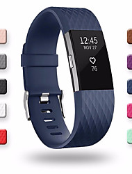 cheap -Smart Watch Band for Fitbit Charge 2 Silicone Smartwatch Strap Soft Breathable Classic Buckle Replacement  Wristband