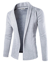 cheap -Men&#039;s Cardigan Solid Colored Long Sleeve Slim Sweater Cardigans V Neck Winter Black Light gray Dark Gray