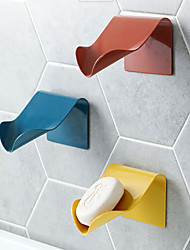 cheap -Wall Mounted Soap Dish Draining Punch-free Plastic Soap Holder Soap Box Soap Rack Bathroom Shelf