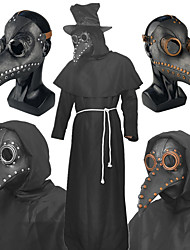 cheap -Plague Doctor Retro Vintage Punk &amp; Gothic Steampunk 17th Century All Seasons Mask Masquerade Men&#039;s Women&#039;s Adults&#039; Polyurethane Leather Costume Mask Black+Golden / Black+Sliver / Brown Vintage Cosplay