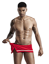 red running shorts with white trim