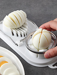 cheap -2-in-1 Egg Maker Kitchen Multi-function Egg Cutter Slice Cut Slicer Fancy Cut Stainless Steel Dual-use Slicer