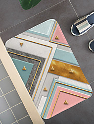 cheap -1pc Modern Stripe Flooring Pattern Bath Mats / Bath Rugs Coral Velve Geometric / Abstract 5mm Bathroom New Design