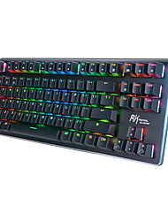 cheap -ROYAL RK G87 Bluetooth USB Wired Dual Mode Mechanical Keyboard 87 Keys Gaming Keyboard RK Switches Rechargeable NKRO Gaming Keyboard with Side LED Backlit