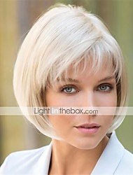cheap -Blonde Wigs for Women Synthetic Wig Curly Matte Bob Wig Short Creamy-White Synthetic Hair 6 Inch Women&#039;s Fashionable Design Easy Dressing White
