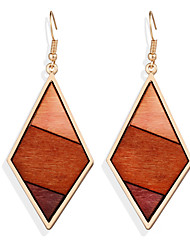cheap -1 Pair Dangle Earrings For Women&#039;s Street Gift Vacation Wooden Alloy Geometrical Fashion