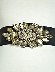 cheap -Metalic / Elastic Wedding / Party / Evening Sash With Belt / Crystals / Rhinestones Women&#039;s Sashes