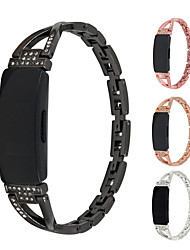 voordelige -Slimme horlogeband voor Fitbit Inspire 2 / Inspire / Inspire HR Roestvrij staal Smartwatch Band Sportband Moderne gesp sieraden armband Vervanging Polsbandje