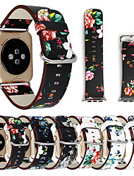 cheap -1 pcs Smart Watch Band for Apple iWatch Series 7 / SE / 6/5/4/3/2/1 Quilted PU Leather Silicone Smartwatch Strap Soft Elastic Breathable Sport Band Classic Buckle Leather Loop Replacement  Wristband