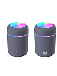 cheap -2pcs Portable 300ml Humidifier USB Ultrasonic Dazzle Cup Aroma Diffuser Cool Mist Maker Air Humidifier Purifier with Romantic Light
