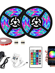 cheap -10m 32.8ft Smart LED Strip Light RGB SMD 2835 600LEDs Work with Alexa Google TV Backlight With 24 Keys Remote Control