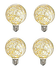 cheap -4pcs Creative Edison Light Bulb Vintage Decoration G95 LED Filament lamp Copper Wire String E27 110V 220V Replace Incandescent Bulbs