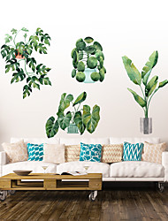 cheap -Green Leaf Wall Stickers Decorative Wall Stickers, PVC Home Decoration Wall Decal Wall Decoration / Removable 30*90CM Wall Stickers for bedroom living room