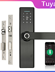 cheap -Wifi Electronic Door Lock With Mobile Phone Tuya APP Fingerprint 13.56mhz IC Card Password Unlock Keyless Intelligent Lock