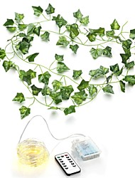 cheap -100LED 10m Simulation Rattan Wall Hanging Ornament Artificial Plants Creeper Vine Plastic Green Leaf Ivy DIY Wedding Garland Decor