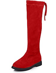 red suede knee high boots uk
