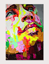 cheap -Oil Painting Hand Painted Vertical Abstract People Modern Rolled Canvas (No Frame)