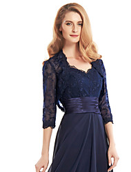 cheap -3/4 Length Sleeve Shrugs Lace Wedding / Party / Evening Women&#039;s Wrap With Lace / Appliques