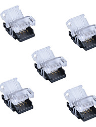 cheap -5PCS 4Bin 10mm No-waterproof Flexible Strip Light Hippo Buckle 5050 RGB LED Light Bar Quick Connector Easy to Install Wire and Strip Light  Connector DC5-36V