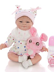 cheap -KEIUMI 16 inch Reborn Doll Baby &amp; Toddler Toy Reborn Toddler Doll Baby Girl Gift Cute Lovely Parent-Child Interaction Tipped and Sealed Nails Half Silicone and Cloth Body with Clothes and Accessories