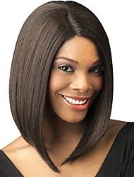 medium length light brown wig