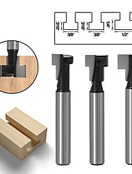 cheap -5/16 3/8 1/2 Woodworking Milling Cutter 1/4 Handle Keyhole Knife Wood Photo Frame Hanging Wall T-Shaped Keyhole Knife Suit