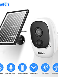 cheap -DIDseth 1080P Rechargeable Battery Powered IP  Cameras Solar Power Charging 1080P HD Outdoor Wireless Security WiFi Security Cameras