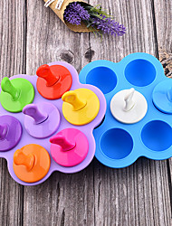 cheap -8 Popsicle Ice Cream Mold Ice Pops Mold Silicone Portable Food Grade Popsicle Mould Ball Maker DIY Food Supplement Tools Fruit Shake Accessories