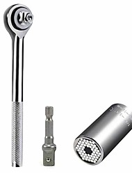 cheap -Universal Socket Wrench 7-19mm MultiFunction Power Drill Ratchet Adapter 3pc Set