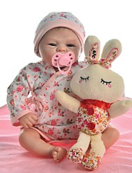 cheap -KEIUMI 16 inch Reborn Doll Baby &amp; Toddler Toy Reborn Toddler Doll Baby Girl Gift Cute Lovely Parent-Child Interaction Tipped and Sealed Nails Half Silicone and Cloth Body with Clothes and Accessories